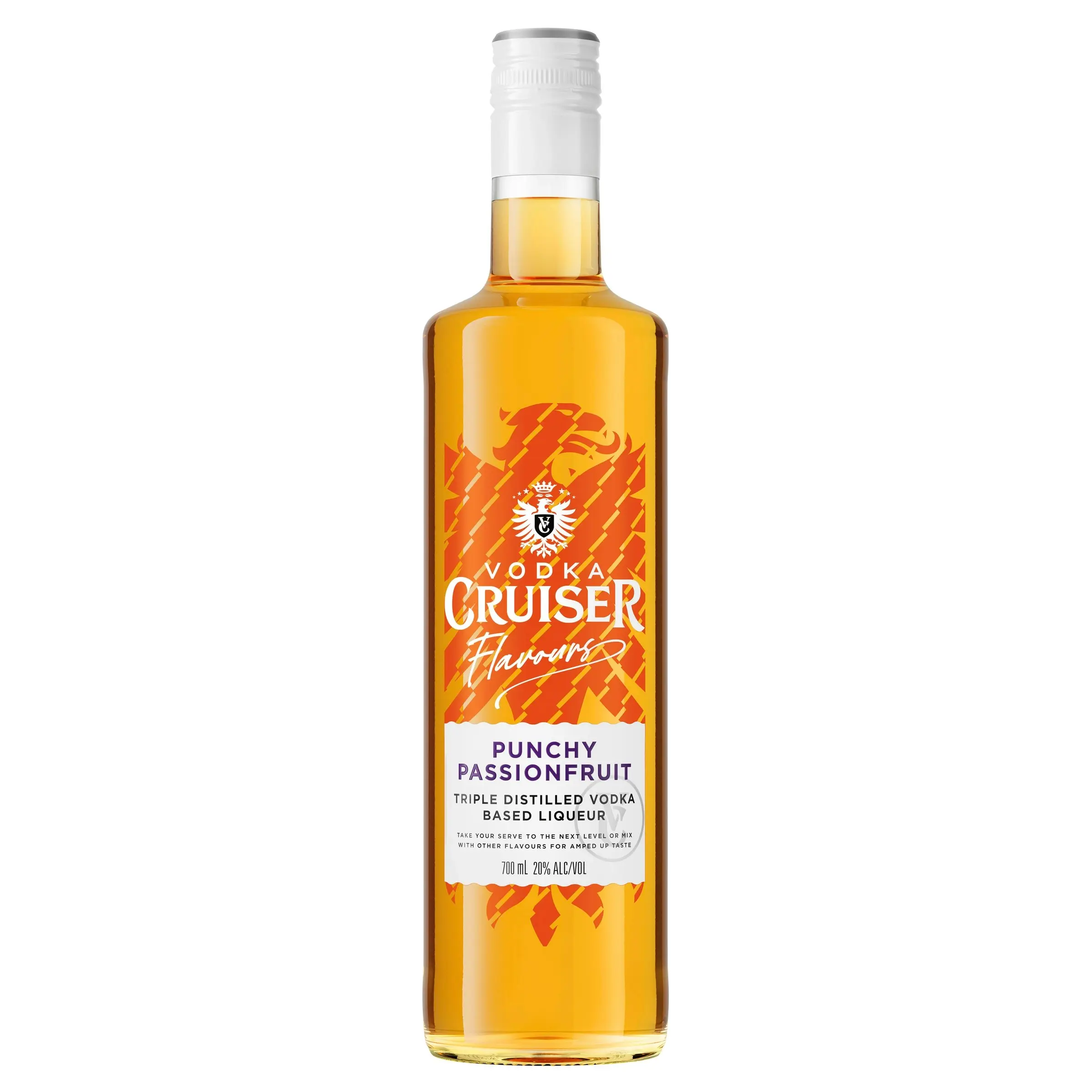 Vodka Cruiser Flavours Punchy Passionfruit, Vodka Based Liqueur, 20% ABV, 700mL Bottle