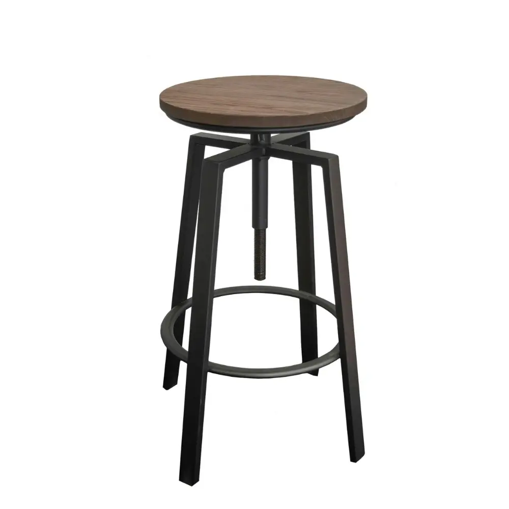 CafePro Turner  bar stool with swivel wood seat.