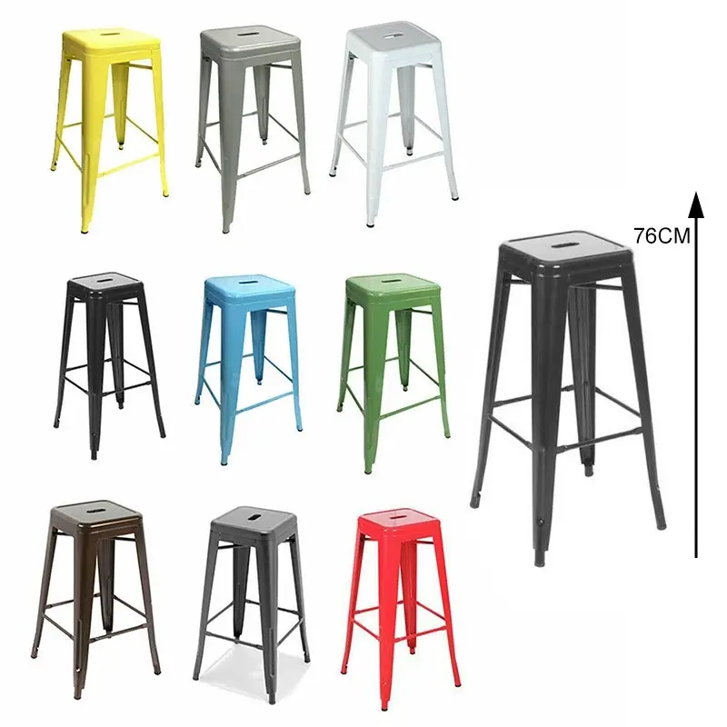 Metal Café Bar Stools 76cm Replica Tolix Stools