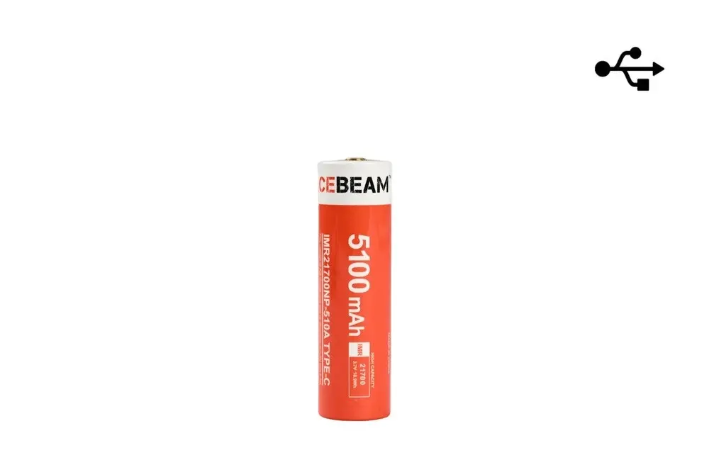 AceBeam IMR 21700 5100mAh 3.7V Protected High-Drain Battery 20A Lithium Ion (Li-ion)