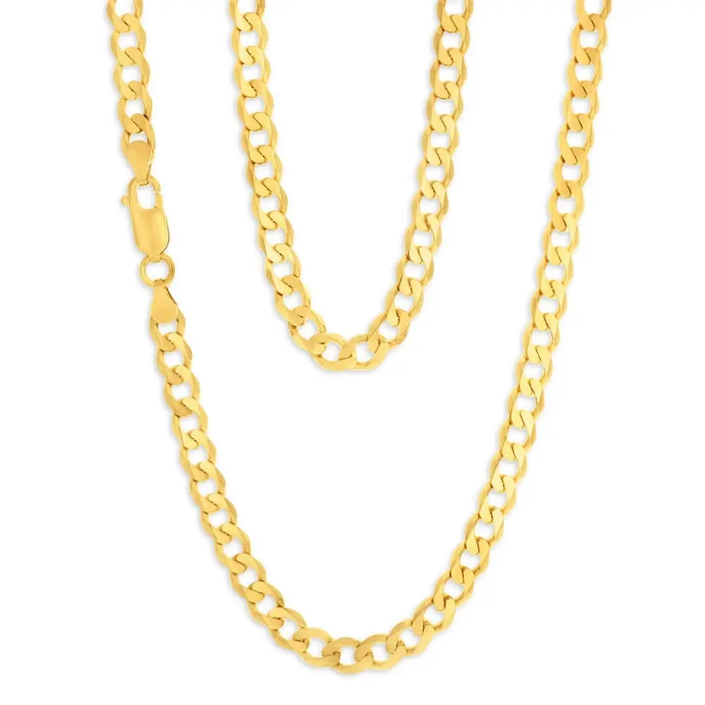 9ct Yellow Solid Gold "Noah" Curb Chain