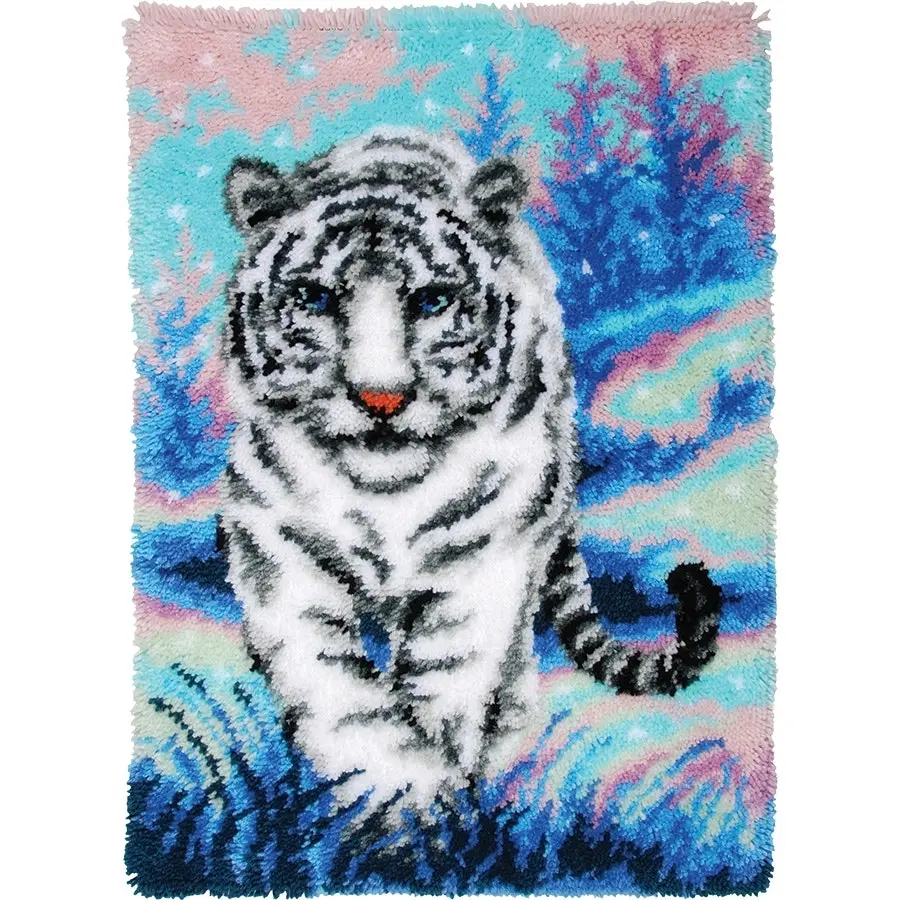 White Tiger Latch Hook- Needlework