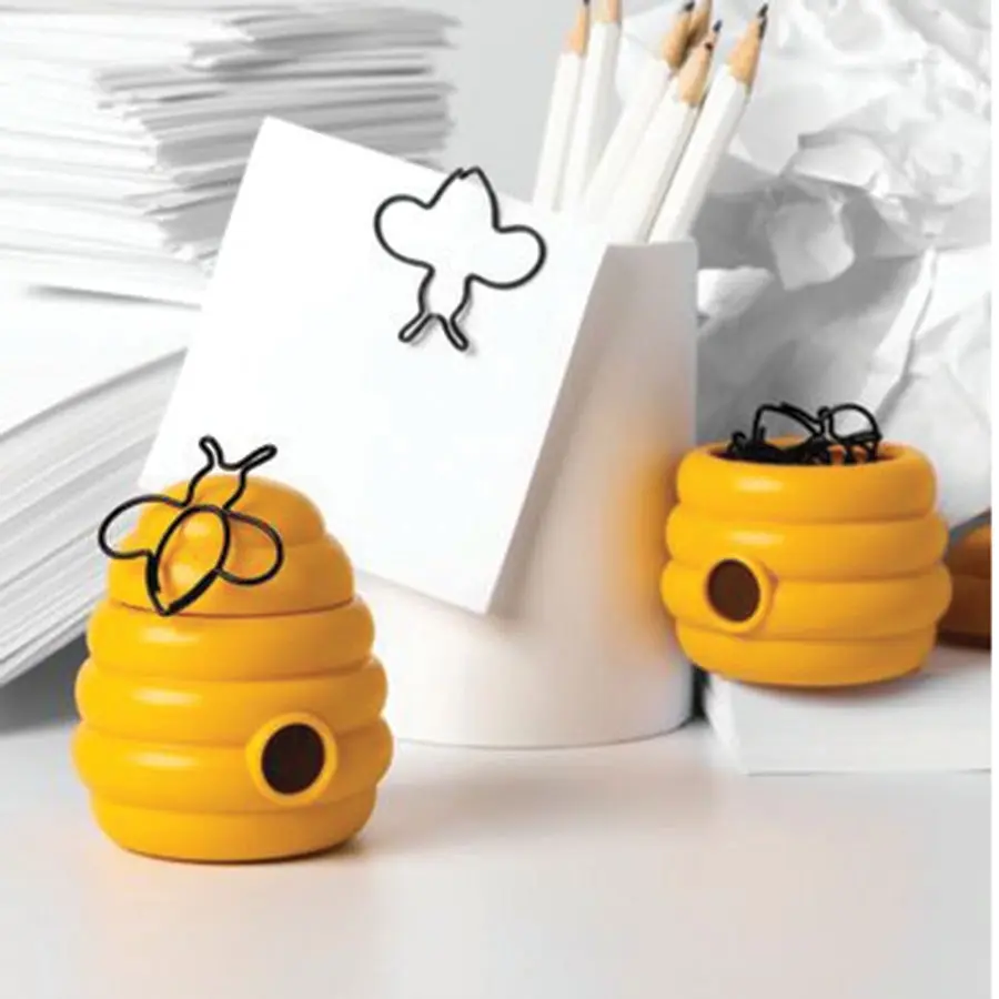 Busy Bees Paper Clip and Magnetic Container