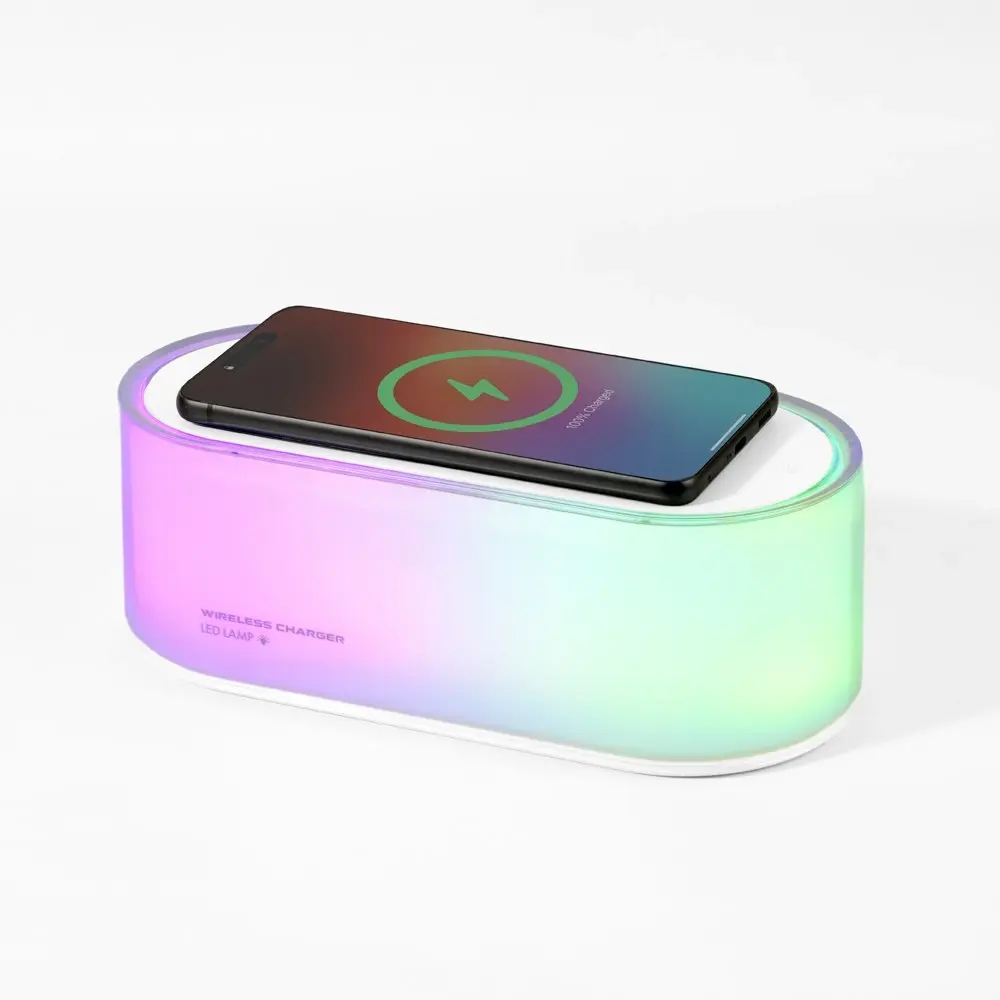 2-in-1 Wireless Charger Slab and RGB Touch Bedside Lamp