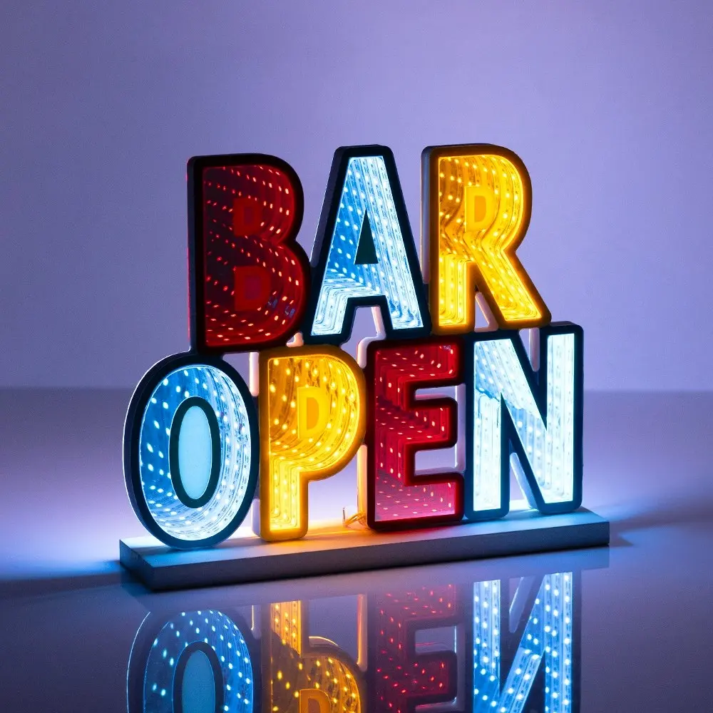 'Bar Open' Infinity Light