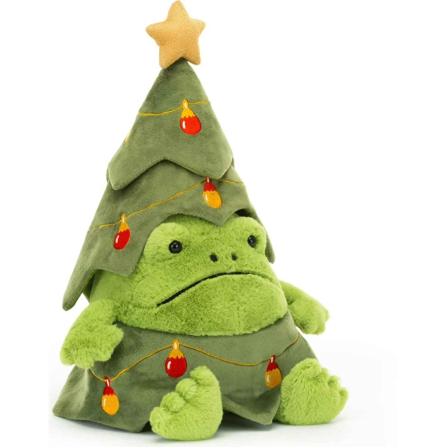 Jellycat - Christmas Tree Ricky Rain Frog Green 29x18x15cm