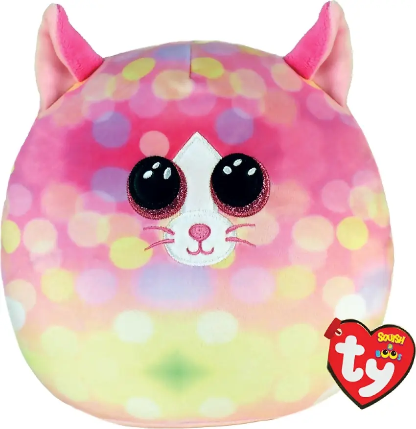 Ty Squish-a-boos - Sonny Multicolored Cat - Large 14 Inches - Squishy Beanies