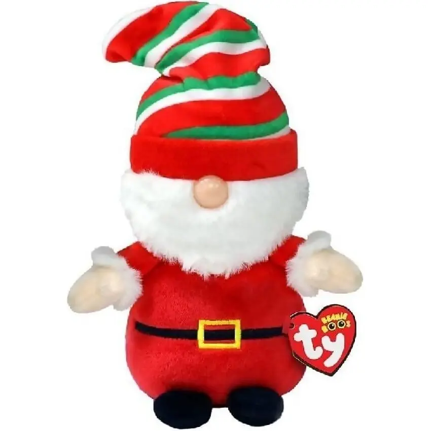 Ty - Beanie Boos - Gnewman Red Christmas Gnome Small 15cm