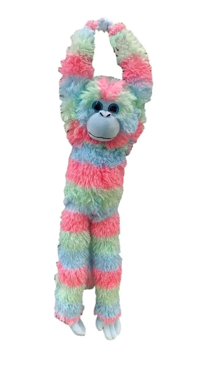 Cotton Candy - Plush Emma Pink/blue/green Hanging Monkey