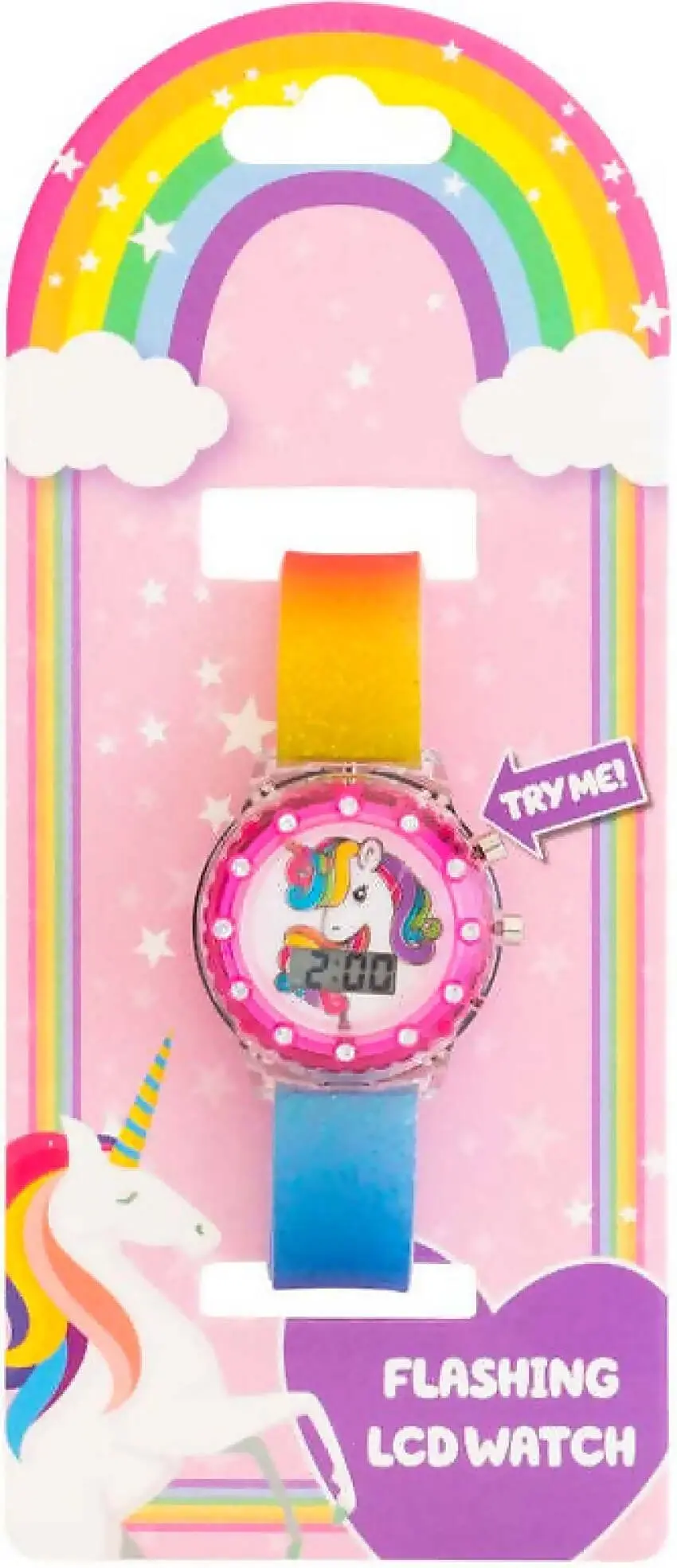 Digital Lcd Light Up Watch - Unicorn - You Monkey