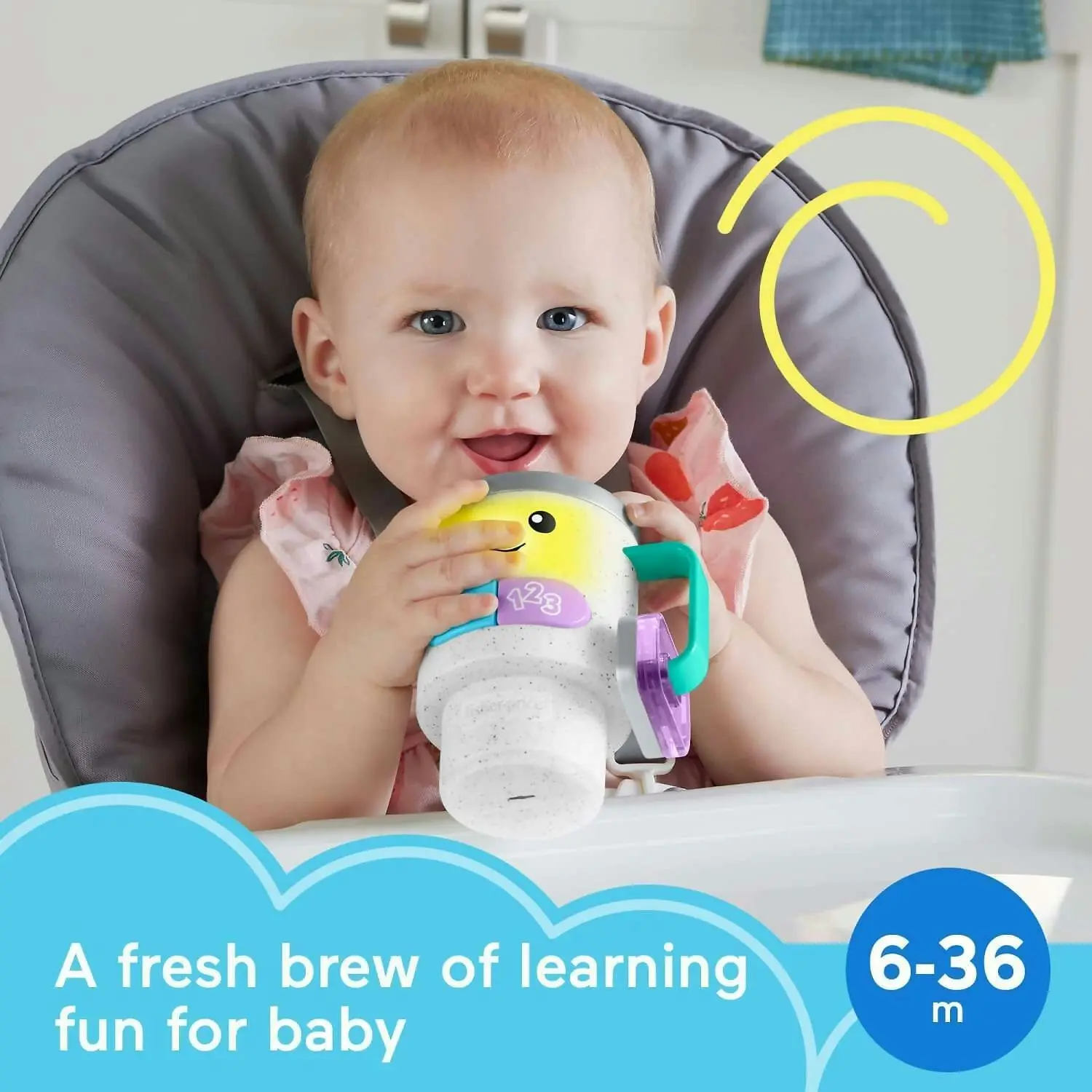 Fisher-price - Laugh & Learn Wake Up & Learn Coffee Mug Baby & Toddler Toy With Music & Lights - Mattel