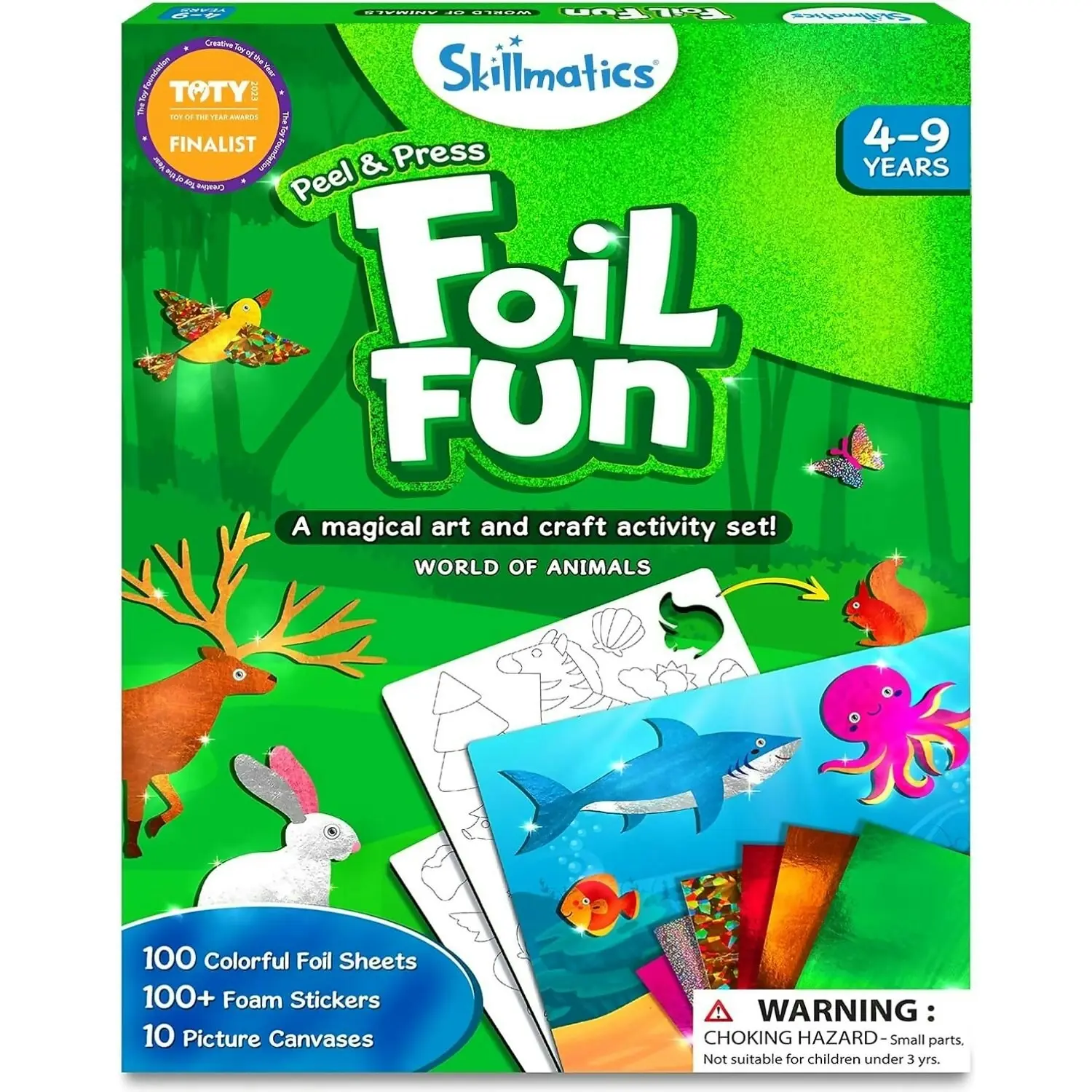 Skillmatics - Foil Fun: World Of Animals No Mess Art Kit