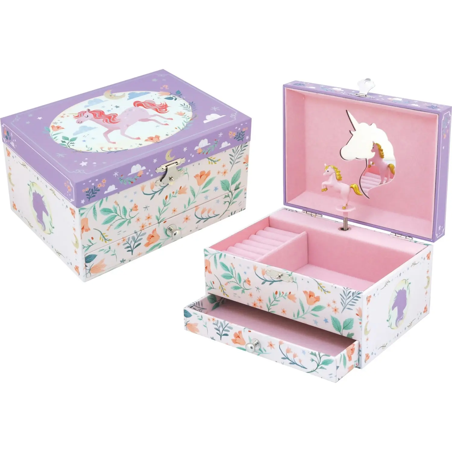 Champion - Jewellery Music Box With Drawer Unicorn