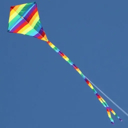 Windspeed - Rainbow Diamond Kite Single Line - Ocean Breeze Model 881