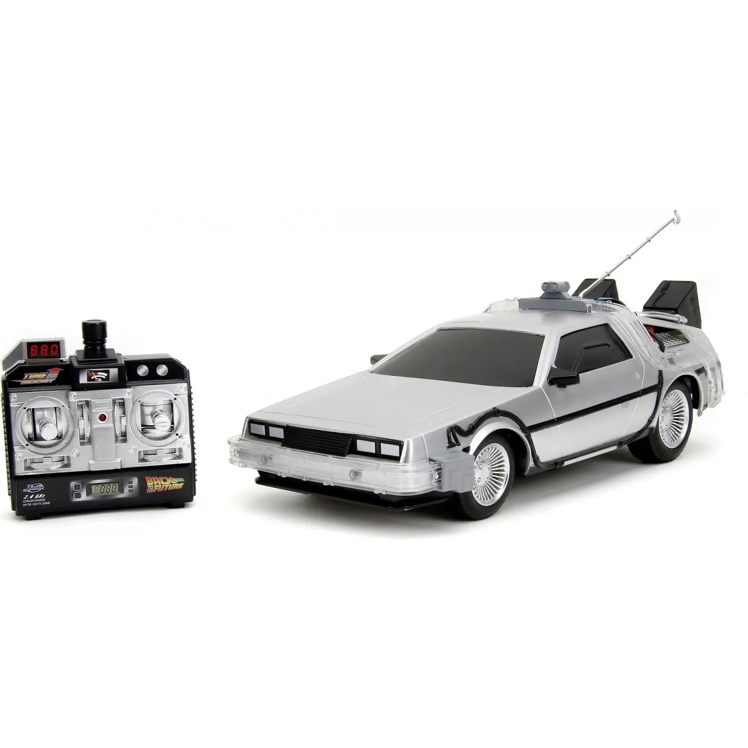 Jada - Back To The Future Time Machine DeLorean Remote Control Vehicle 1:16 Scale