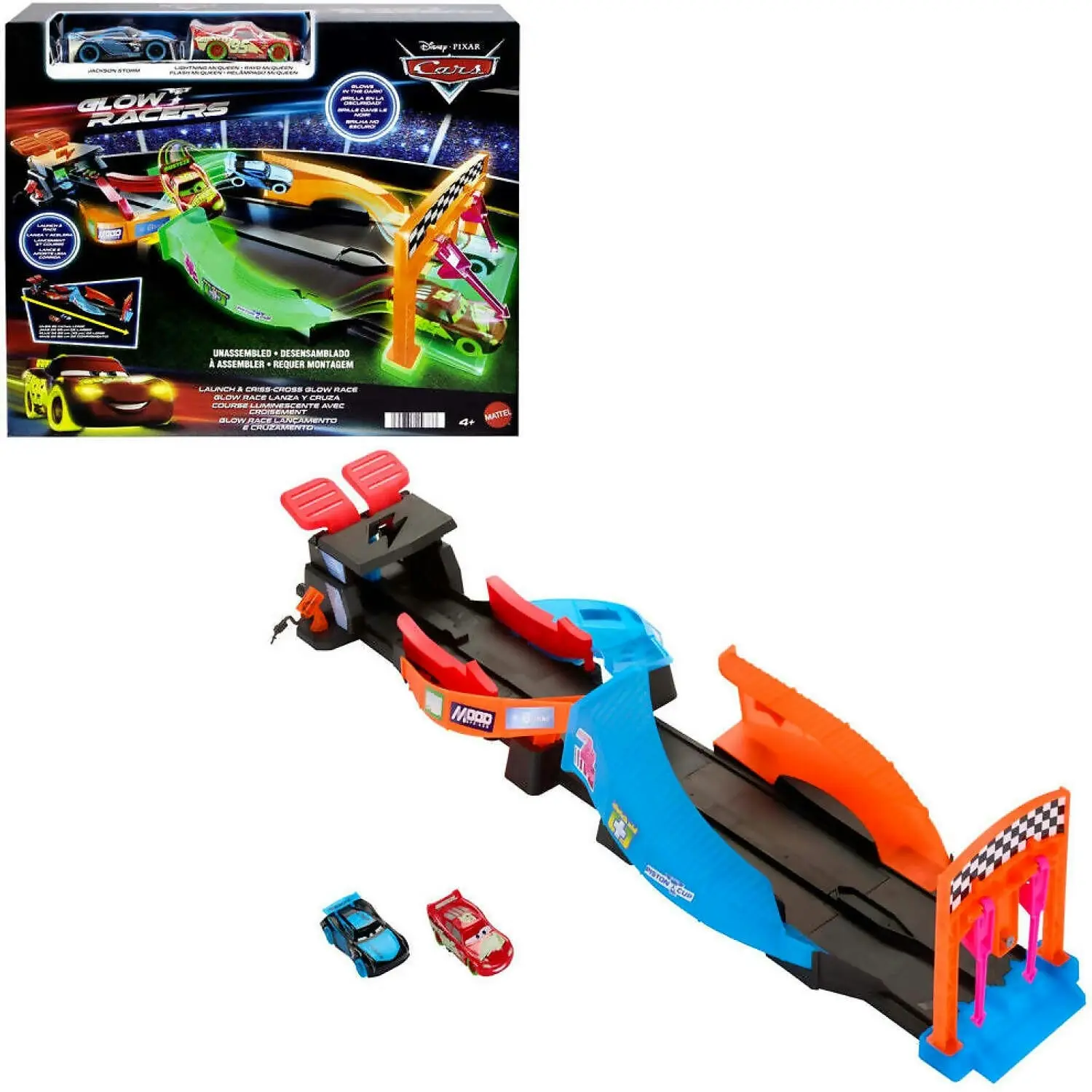 Disney Pixar Cars - Launch & Criss-cross Glow Race