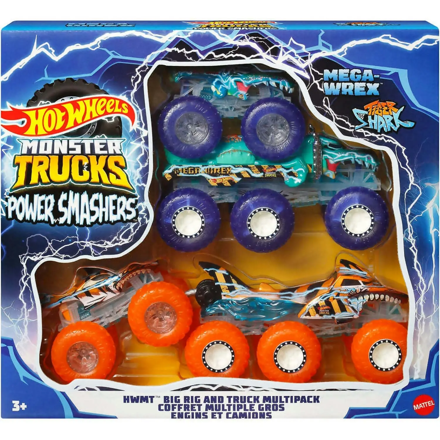 Hot Wheels - Monster Trucks Power Smashers Truck & Big Rig Multipack