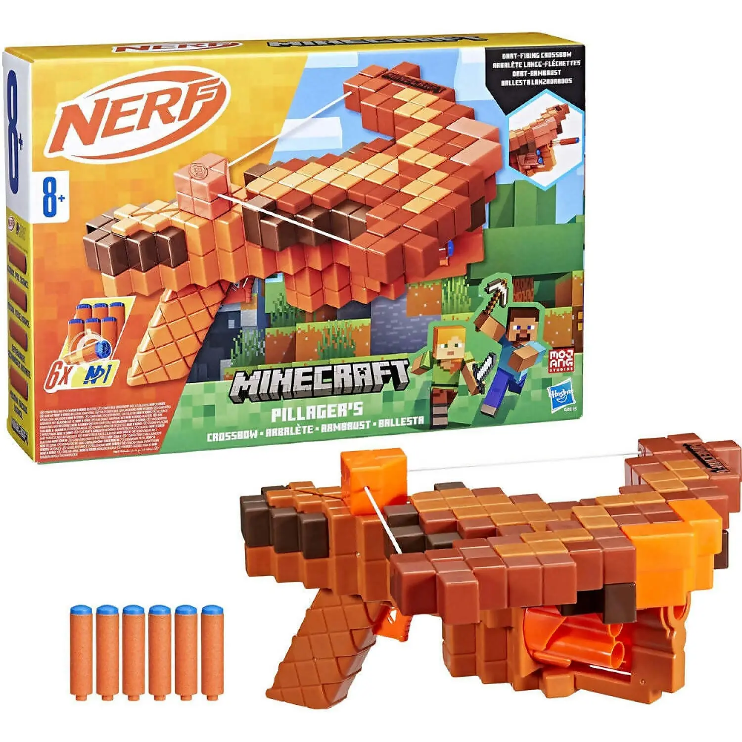 Nerf - Minecraft Pillager's Crossbow Dart Blaster - Hasbro