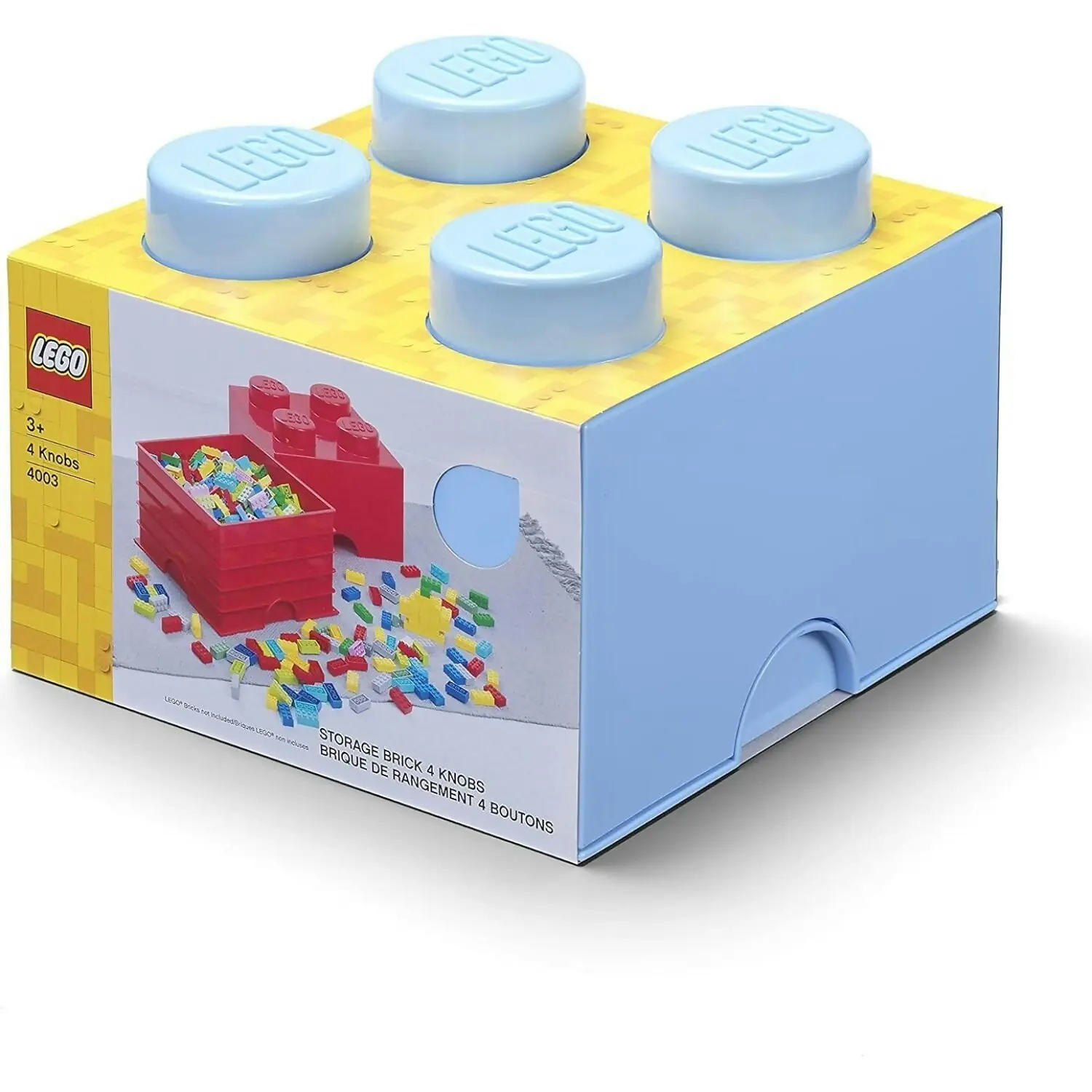 LEGO Storage Brick 4 Studs Light Royal Blue - Room Copenhagen