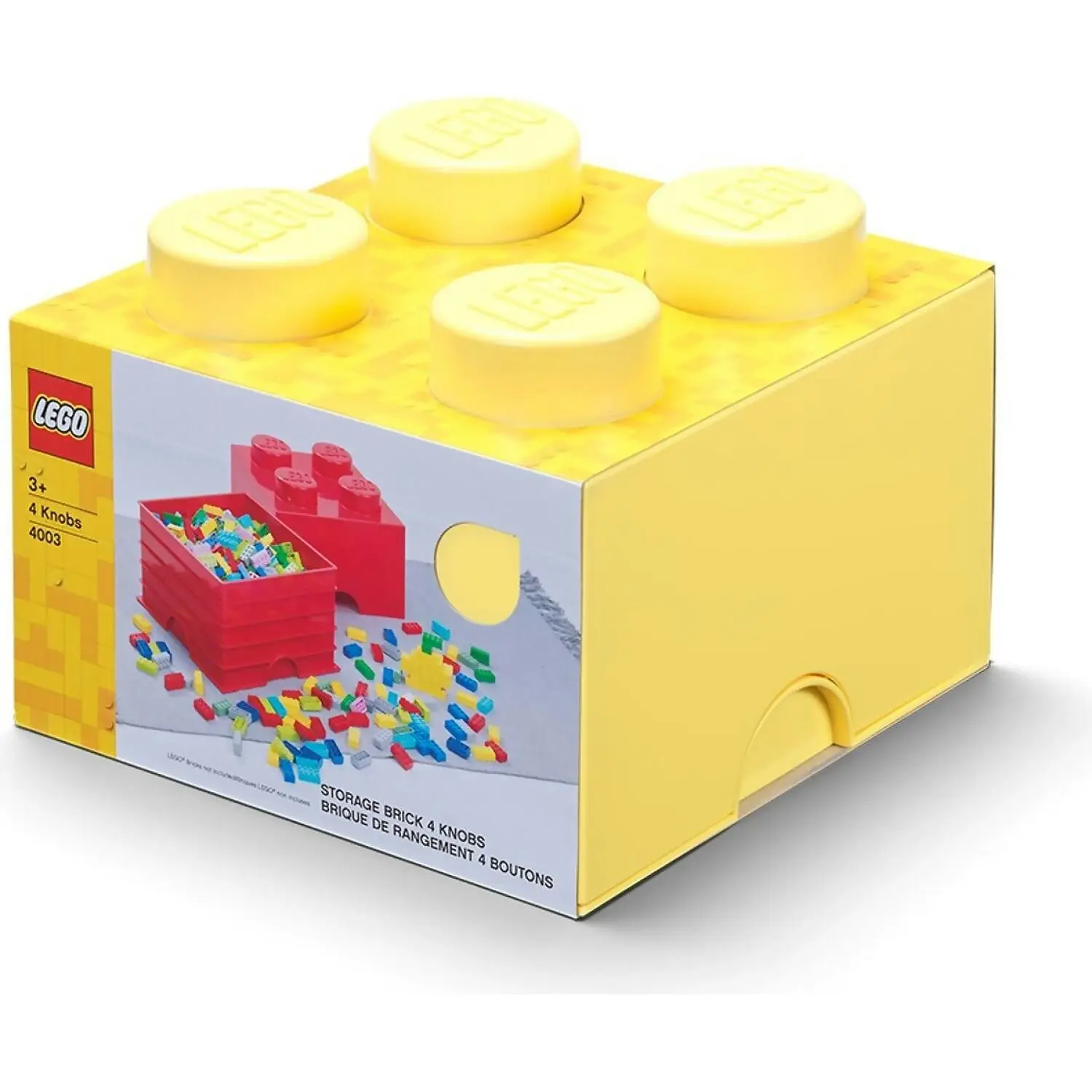 LEGO Storage Brick 4 Studs Cool Yellow - Room Copenhagen