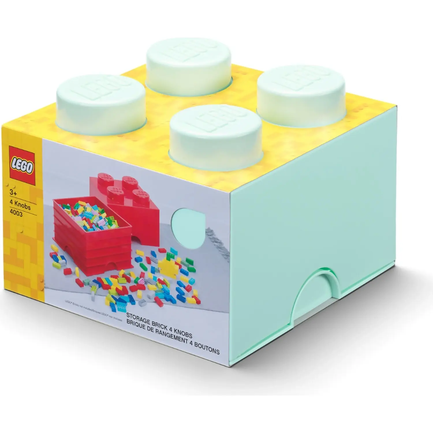 LEGO Storage Brick 4 Studs Aqua - Room Copenhagen