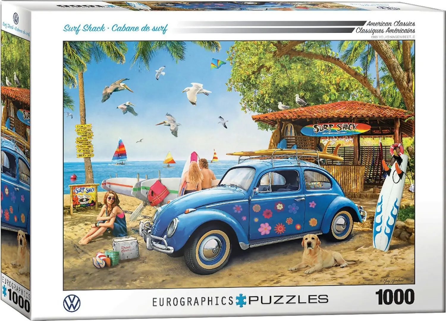 Eurographics - Vw Beetle Surf Shack - Jigsaw Puzzle 1000 Pieces