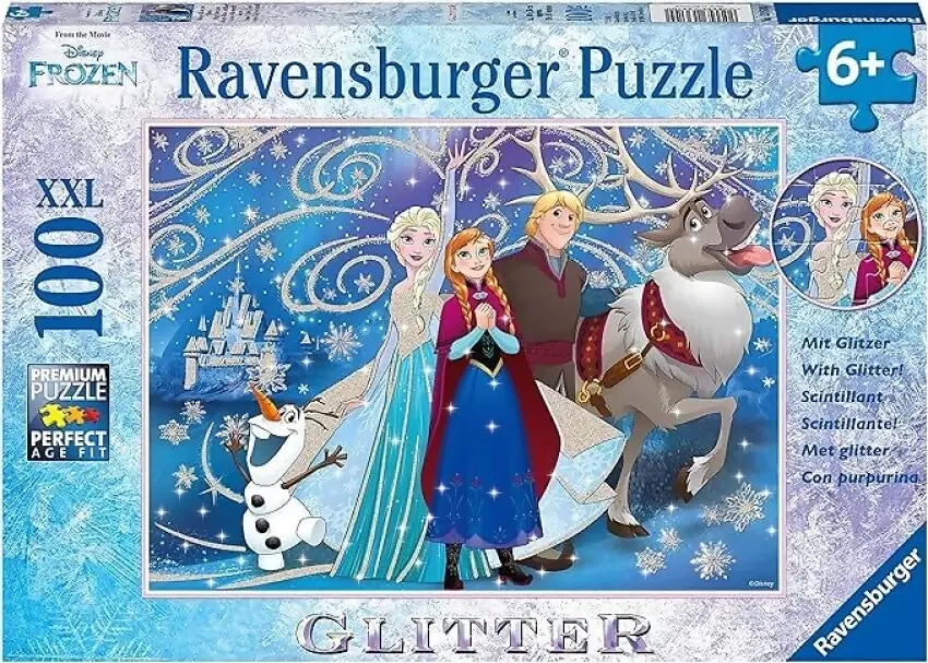 Ravensburger - Disney Frozen Glittery Snow Jigsaw Puzzle 100 Pieces