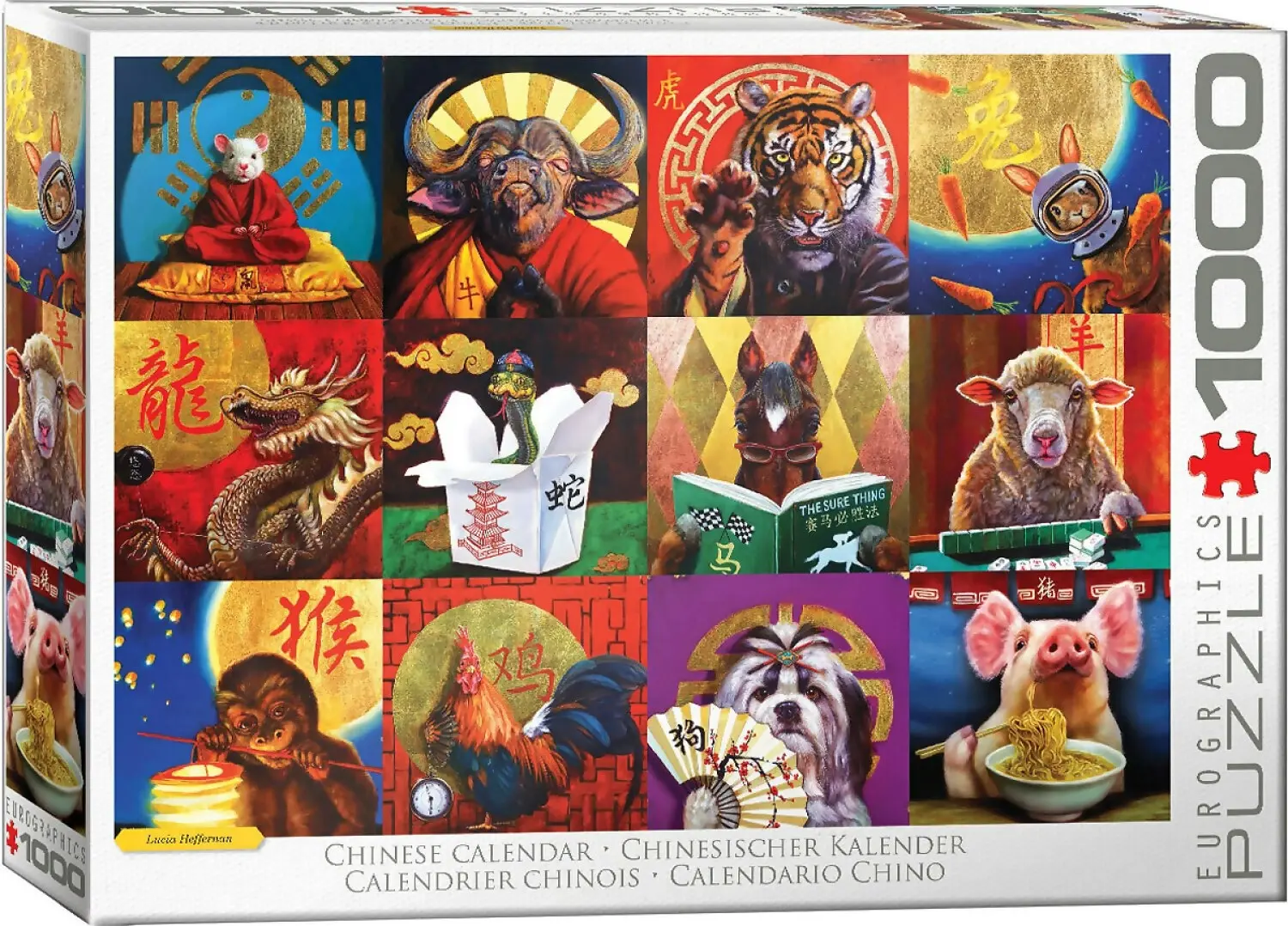 Eurographics - Chinese Calendar Funny Animals - Jigsaw Puzzle 1000 Pieces