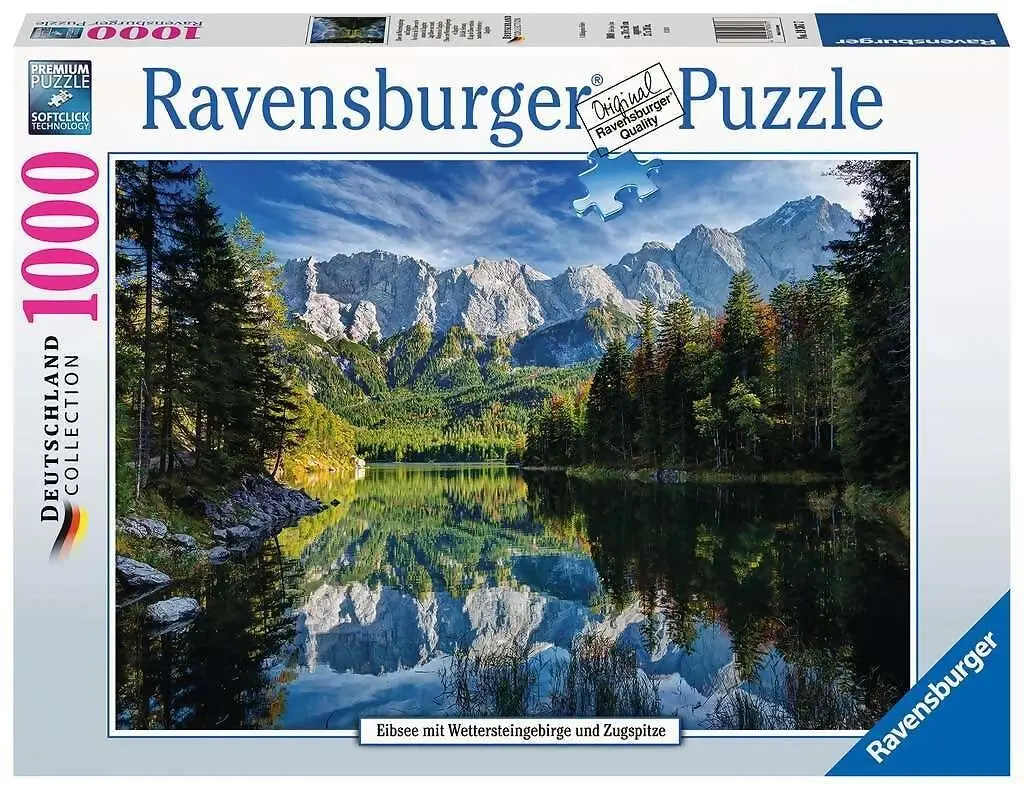 Ravensburger - Majestic Eibsee With Wetterstein Mountains Jigsaw Puzzle 1000 Pieces