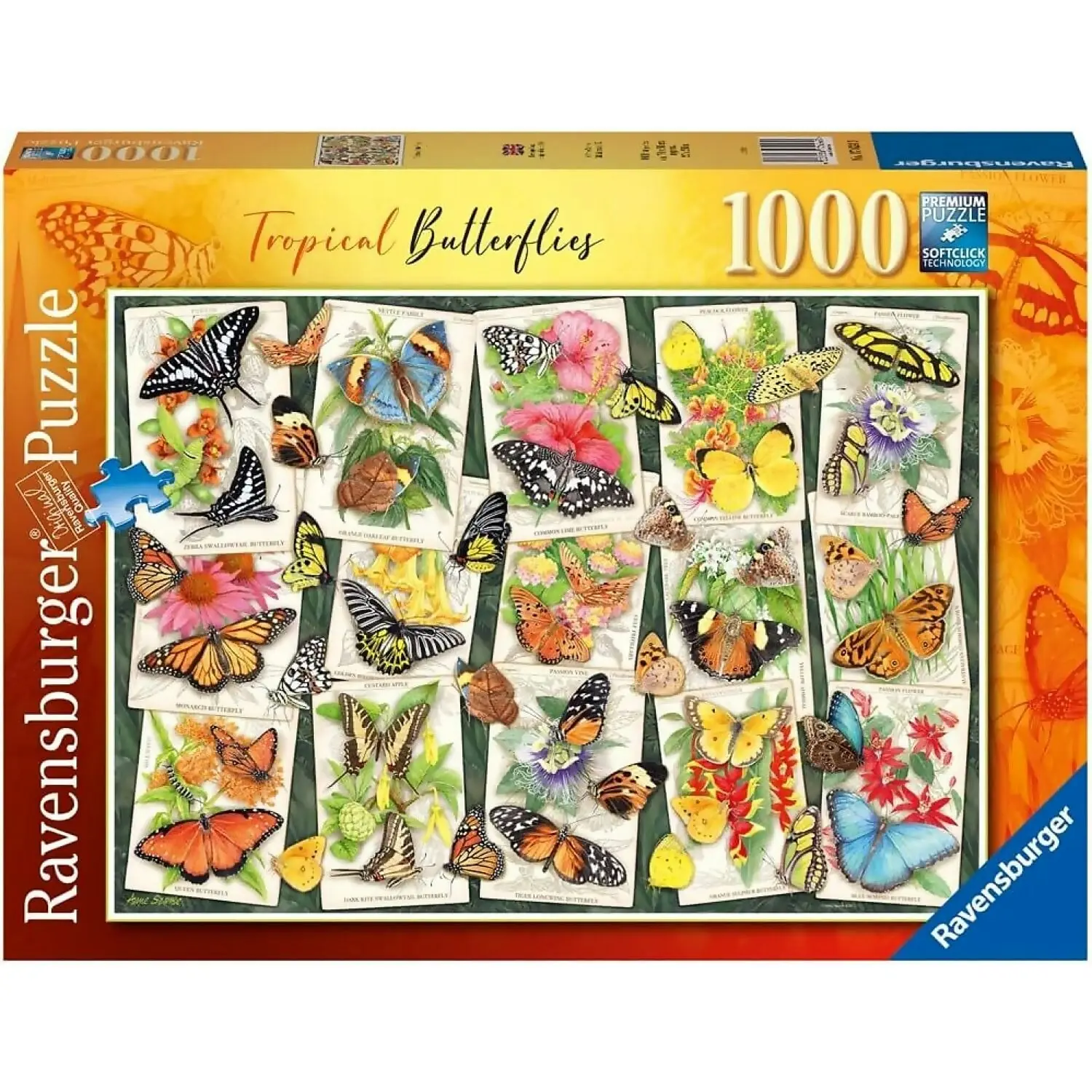 Ravensburger - Tropical Butterflies Jigsaw Puzzle 1000 Pieces