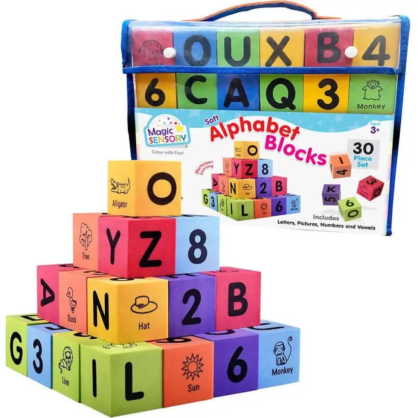 MAGIC SENSORY - Alphabet & Number Foam Blocks