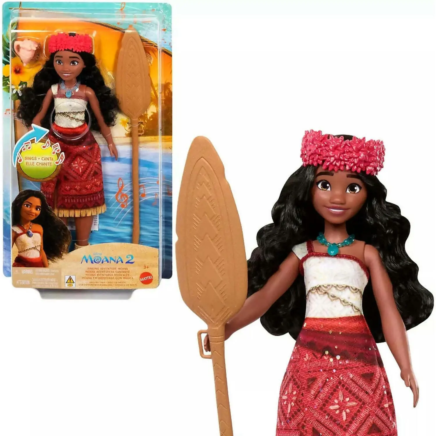 Disney Moana 2 - Singing Moana Doll - Mattel