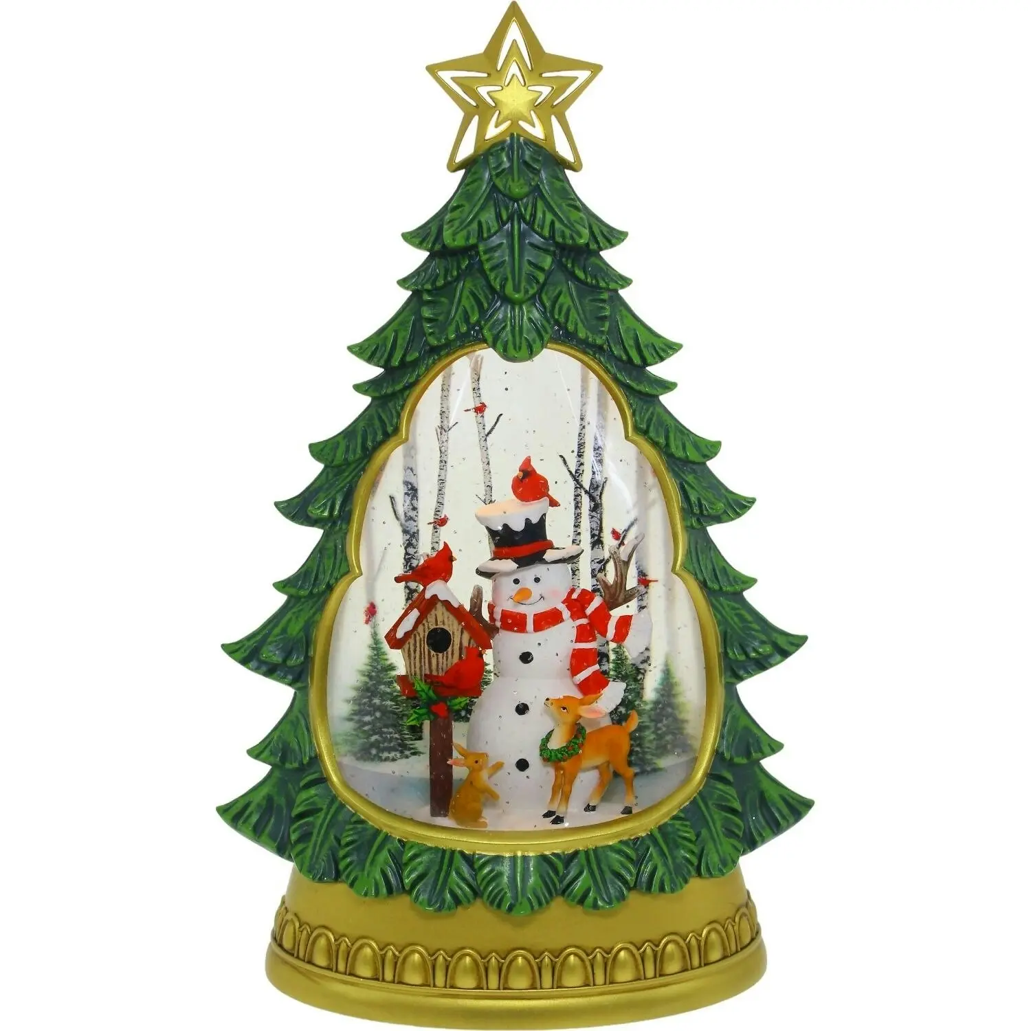 Cotton Candy - Xmas Lantern Christmas Tree With Snowman 32cm