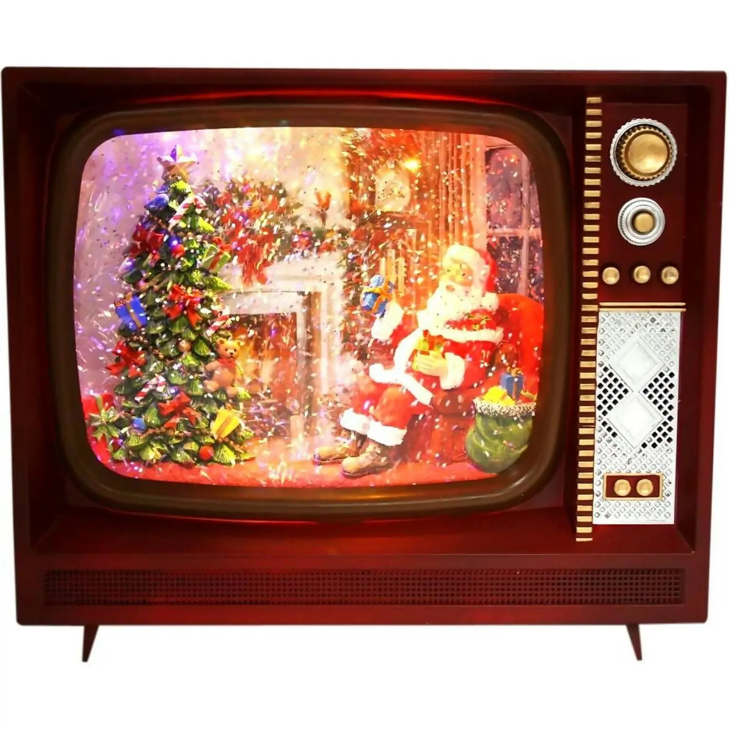 Cotton Candy - Xmas Lantern Dark Red TV Plays Night B4 Xmas Story With Sound