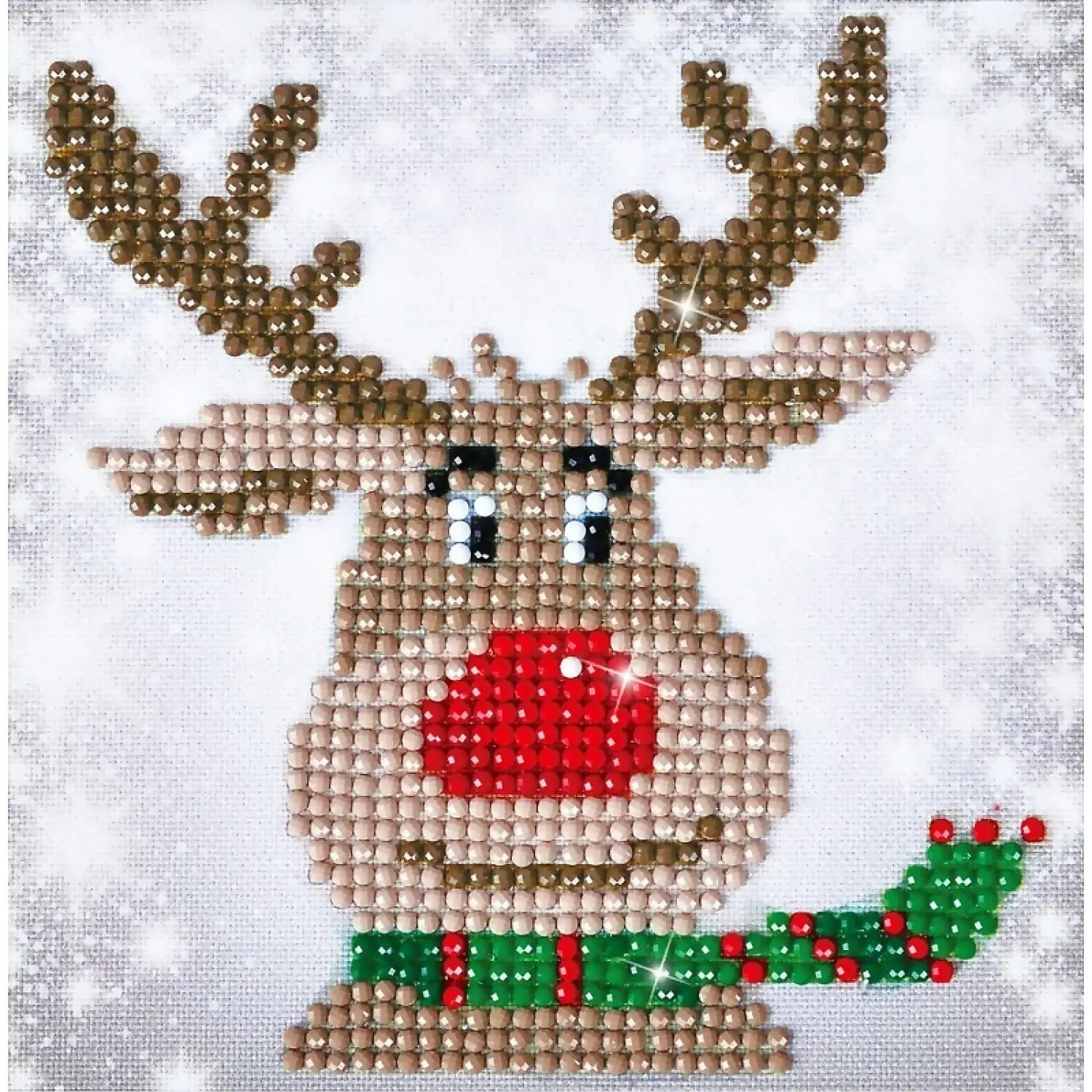 Diamond Dotz - Christmas Reindeer Diamond Painting Artwork Kit - 5.3 X 5.3 In