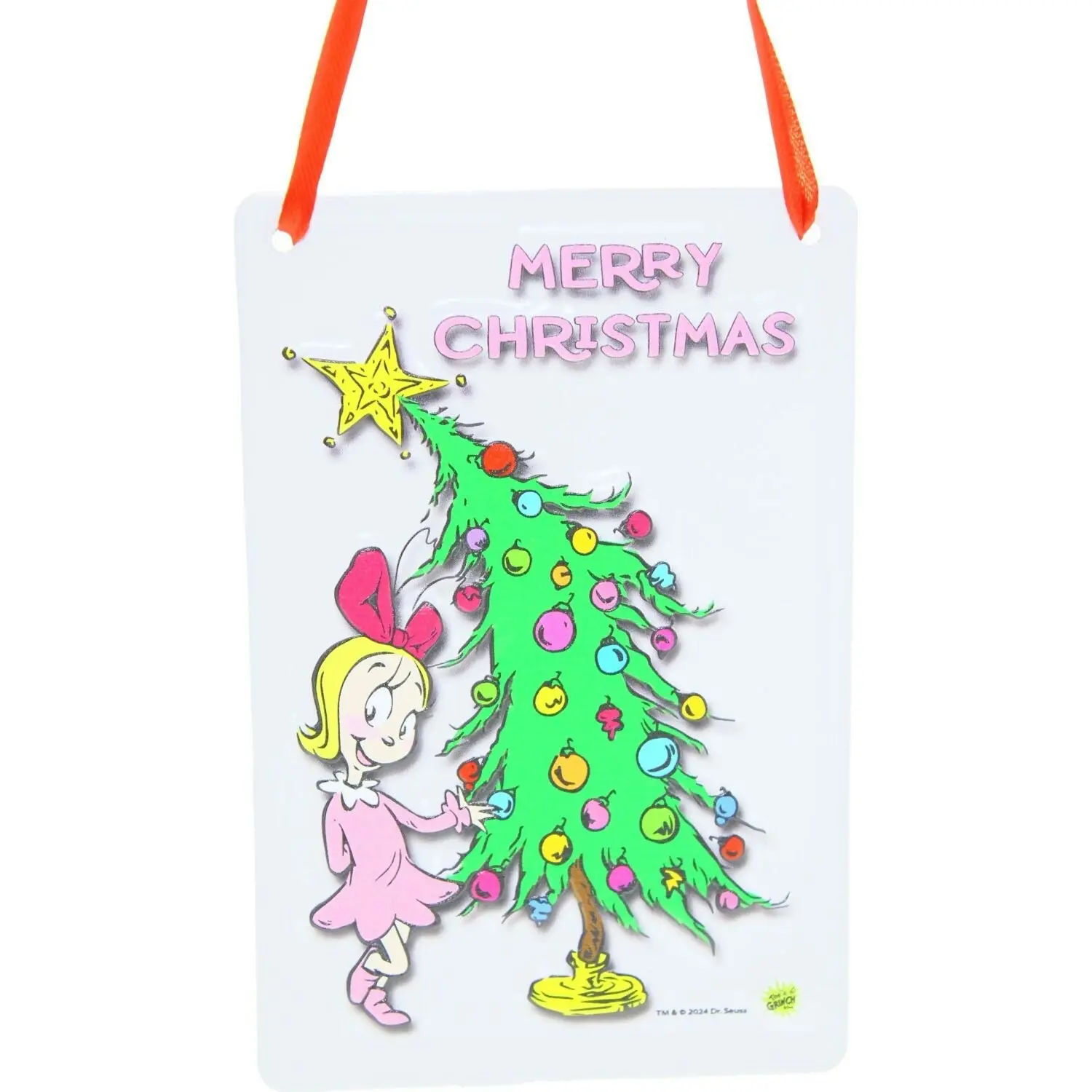 Cotton Candy - Xmas Dr. Seuss Small Cindy-lou Metal Sign 15x10cm