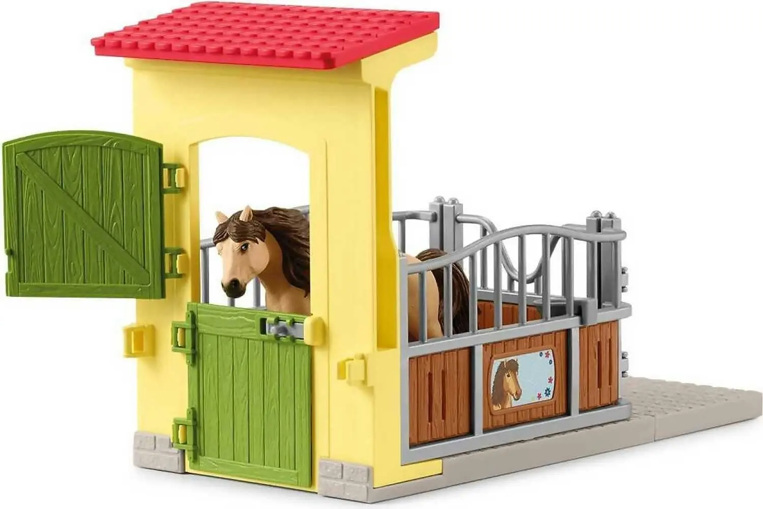 Schleich - Pony Box With Iceland Pony Stallion - Farm World Animal Playset