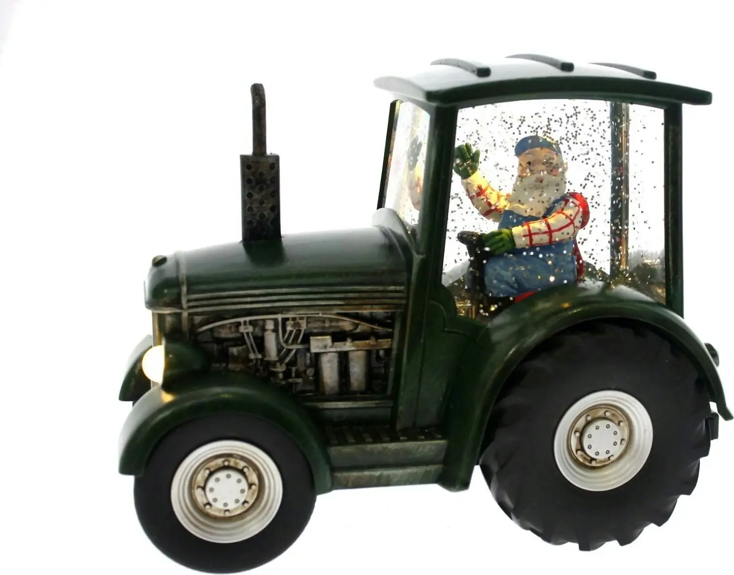 Cotton Candy - Xmas Led Santa Green Tractor