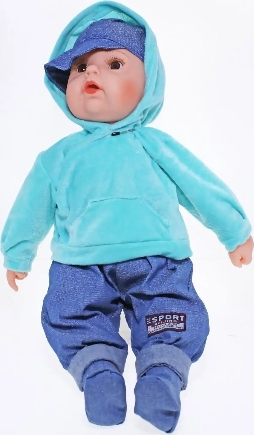 Cotton Candy - Baby Doll Charlie - Aqua Hoody/denim Outfit