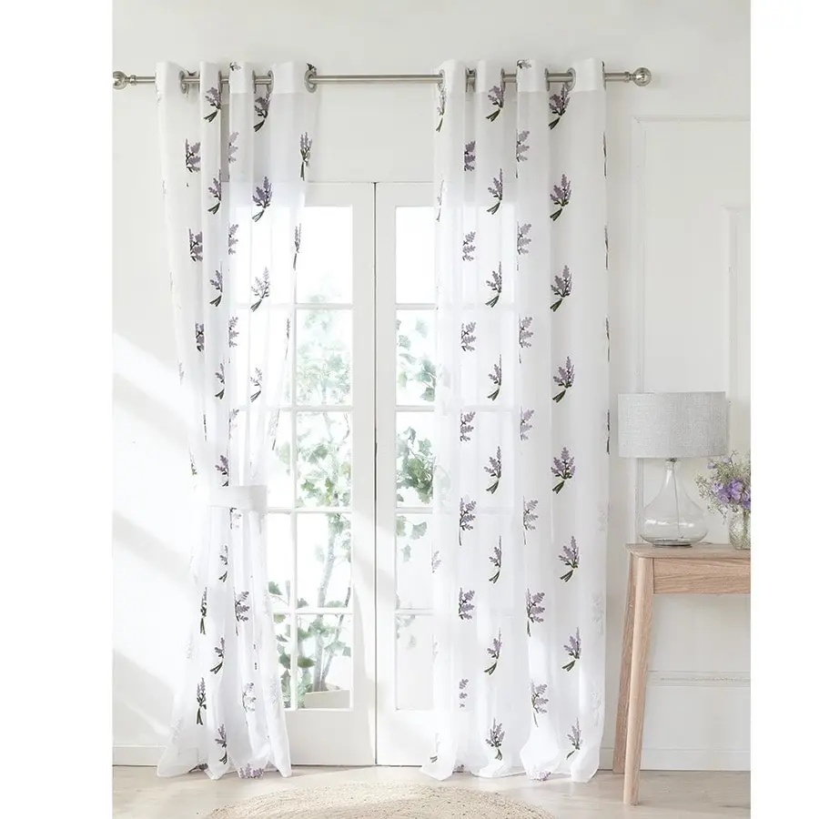 Eyelet Curtain Lavender Sprig