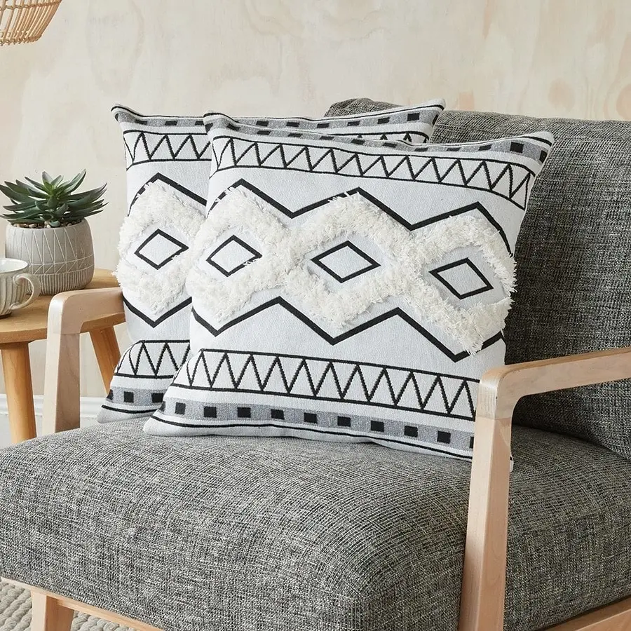 Aztec Textured Cushions x 2pcs