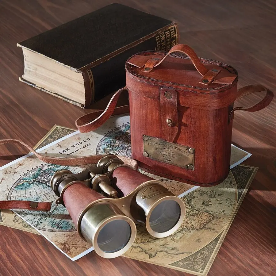 Brass & Leather Binoculars