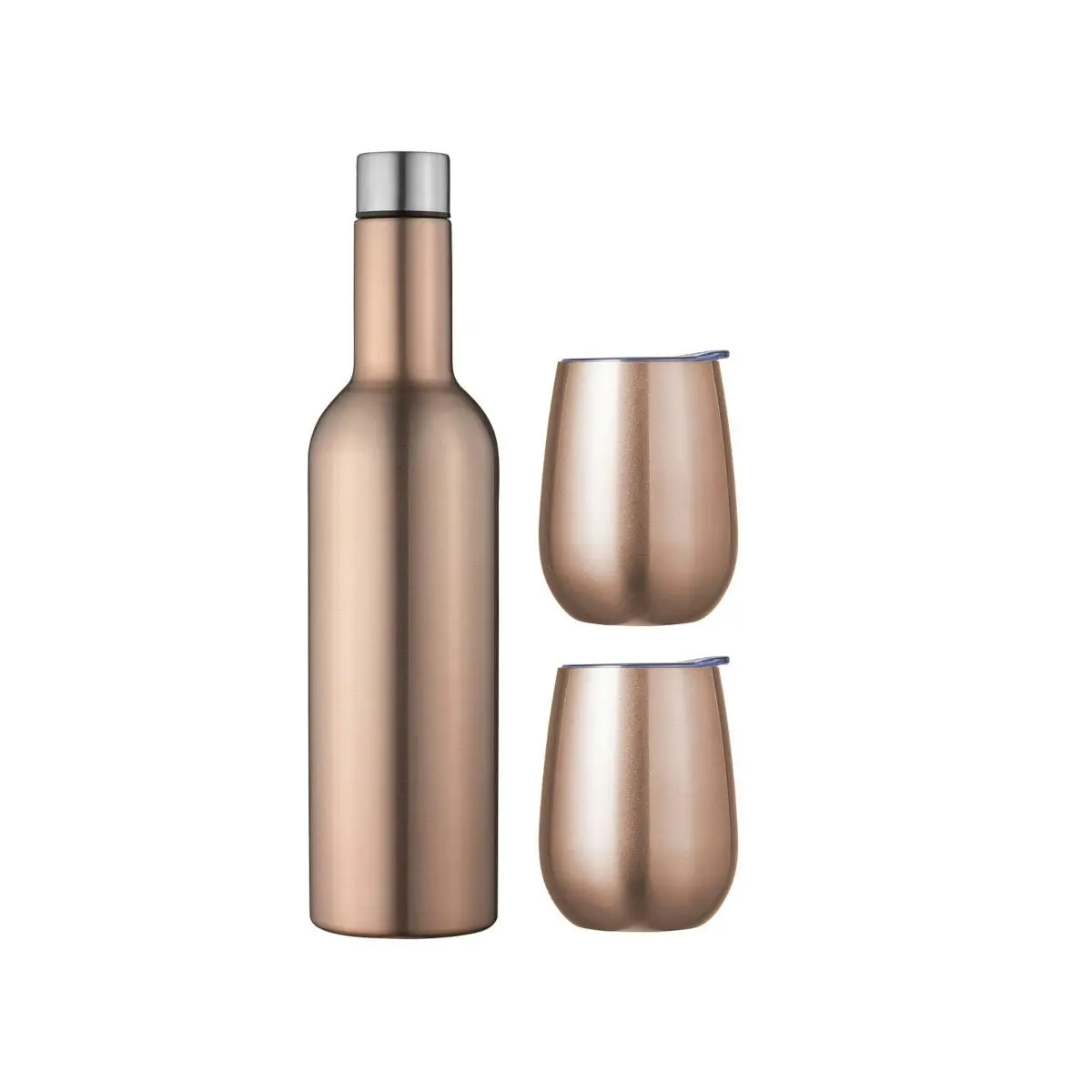 Avanti Double Wall Insulated Wine Traveller Set Rose Gold