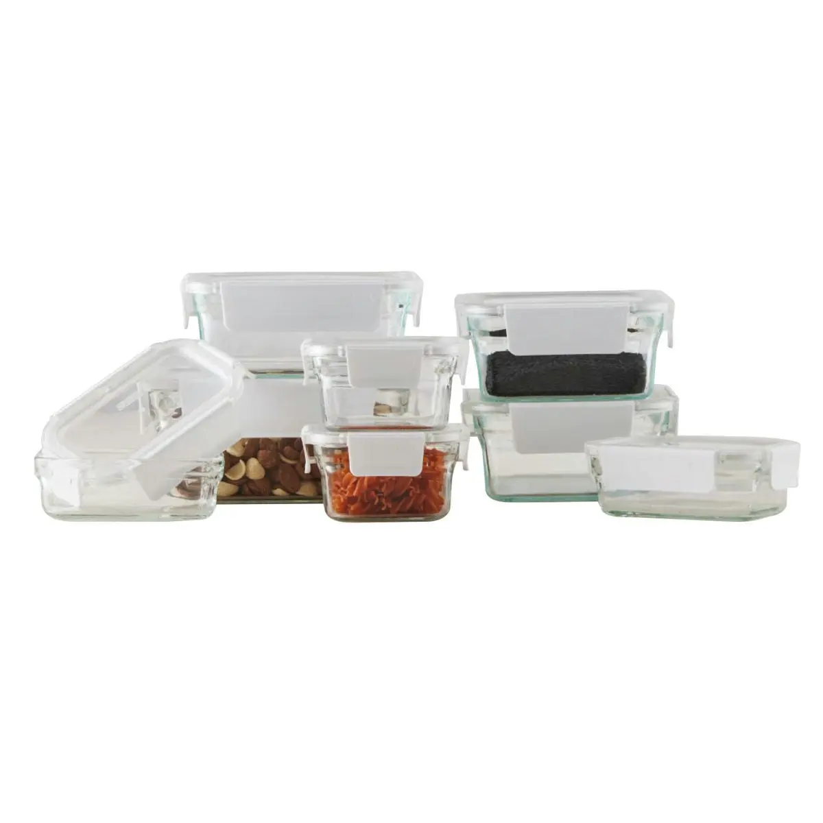 Glasslock Premium Food Container Set White 8 Piece