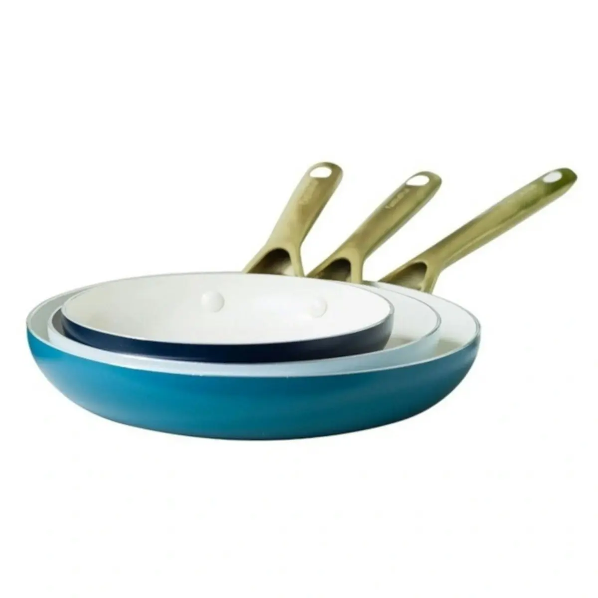 GreenPan Shades Frypan Set Coastal 3 Piece