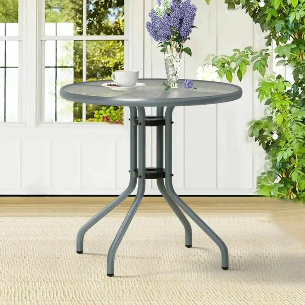 Alfordson Patio Coffee Side Table 60CM Grey