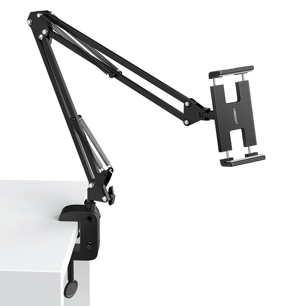 50394 Universal Holder With Folding Long Arm Black