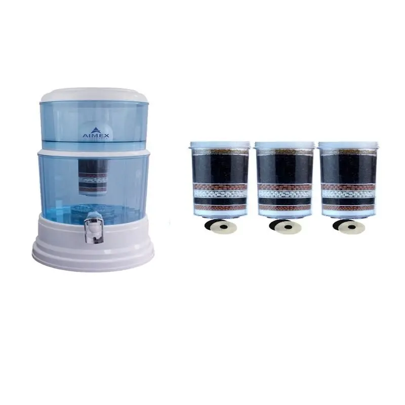 Aimex 20 Litre Water Purifier + 3 X 8 Stage Filter Maifan Stones