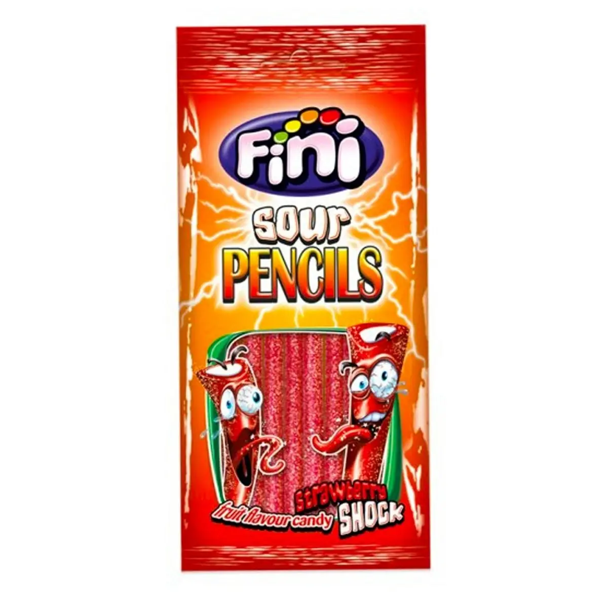 FINI SOUR PENCILS Strawberry 100G