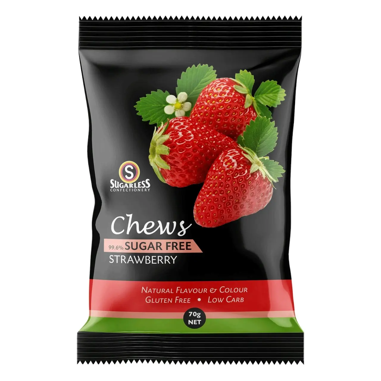 Sugarless Strawberry Chews 70g